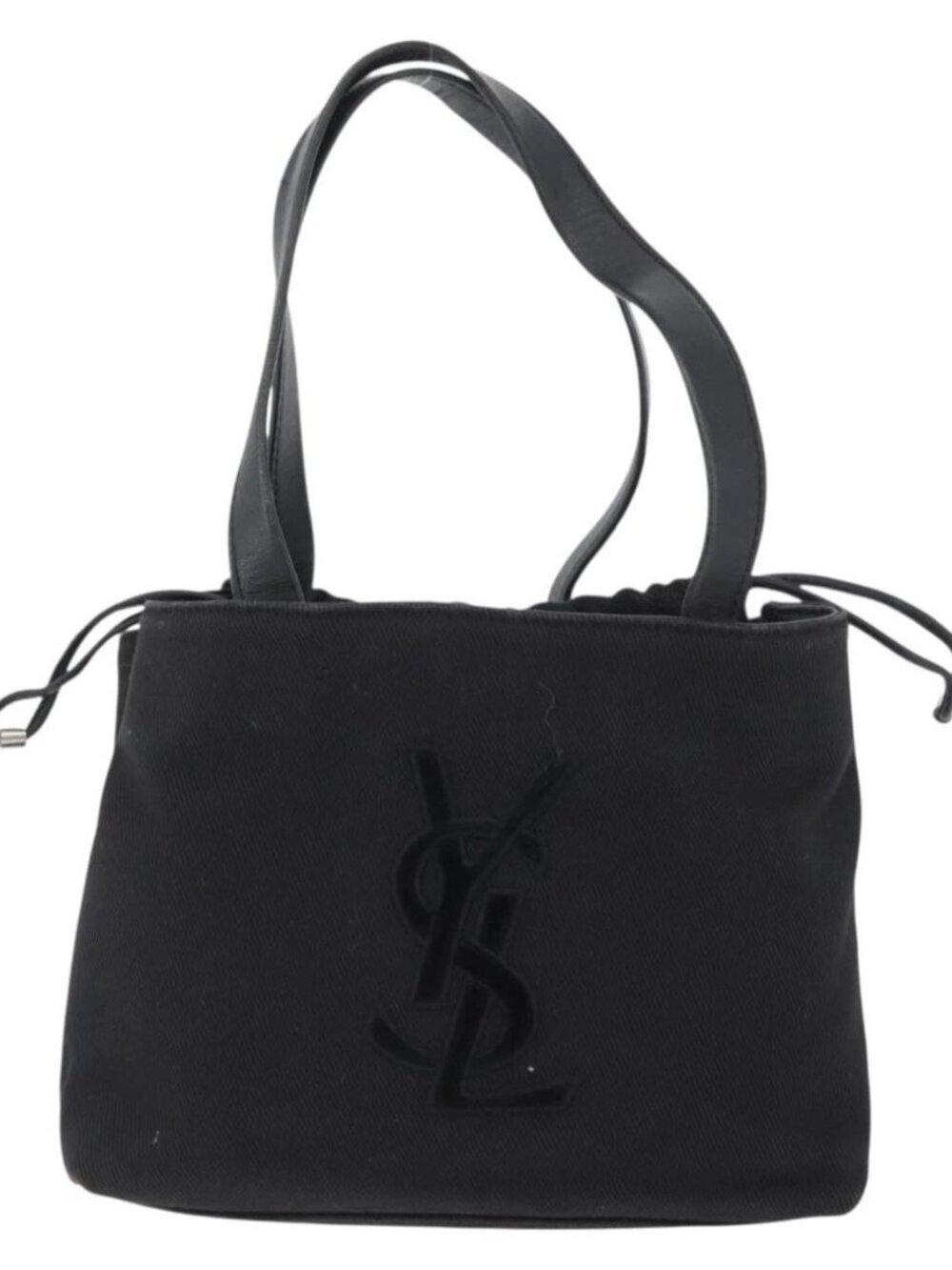 SAINT LAURENT Hand Bag Canvas Black Auth BA11425A - Picture 2 of 15